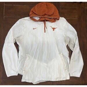 Vintage Nike Mens Size 2XL Texas Longhorns White Windbreaker Football Jacket